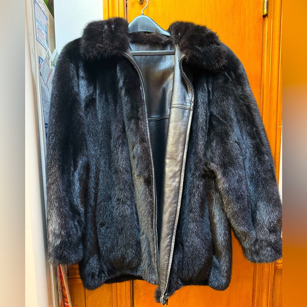 Youdofsky vintage reversible mink fur coat circa 1960
